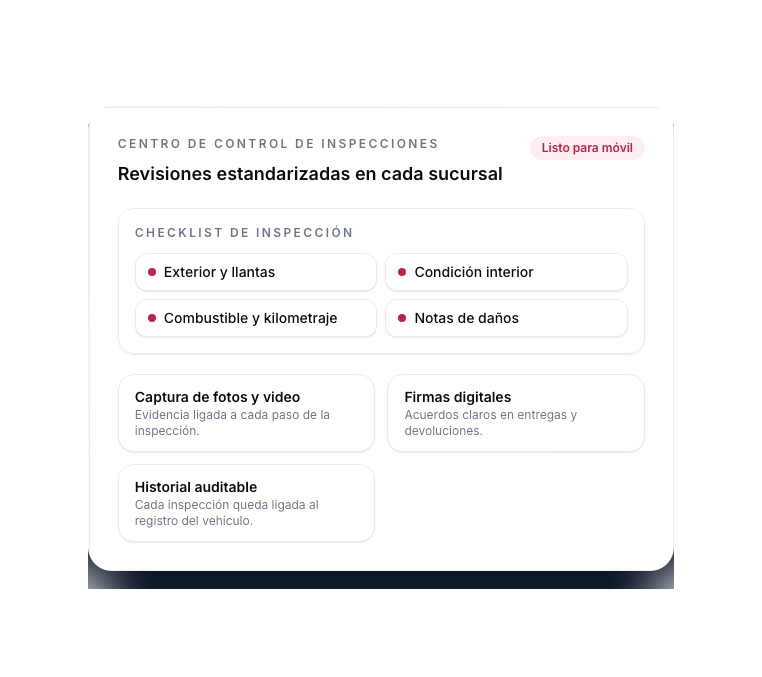 Vista previa del tablero de inspecciones en Resvo